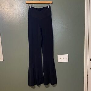 aerie Black Cross Waist Flare Leggings